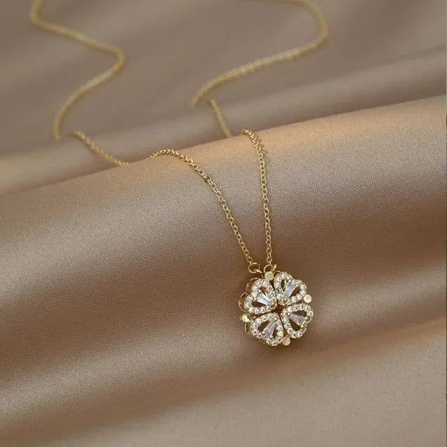 Golden Blossom CZ Pendant
