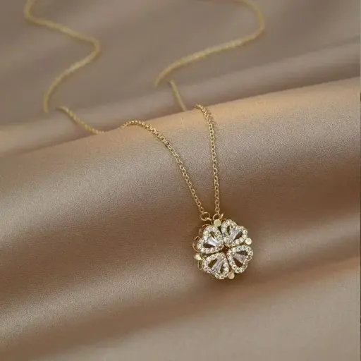 Golden Blossom CZ Pendant